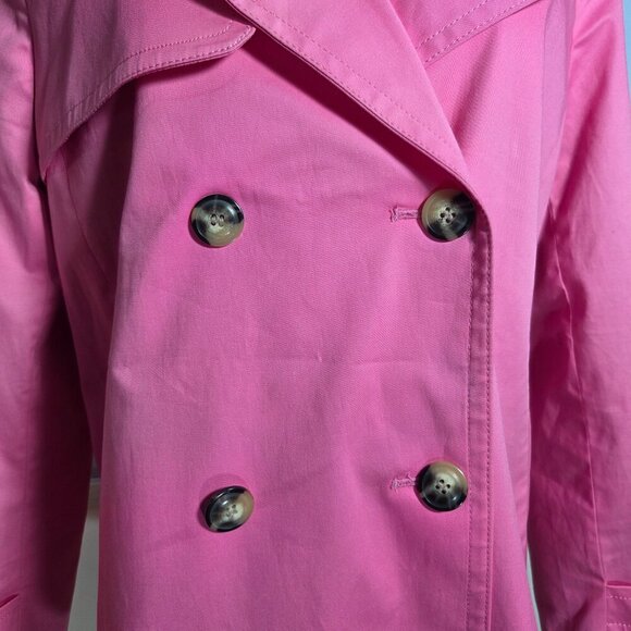 Talbots Petite Large Bright Pink Collared Button Up Longsleeve Blazer Jacket - Picture 6 of 14